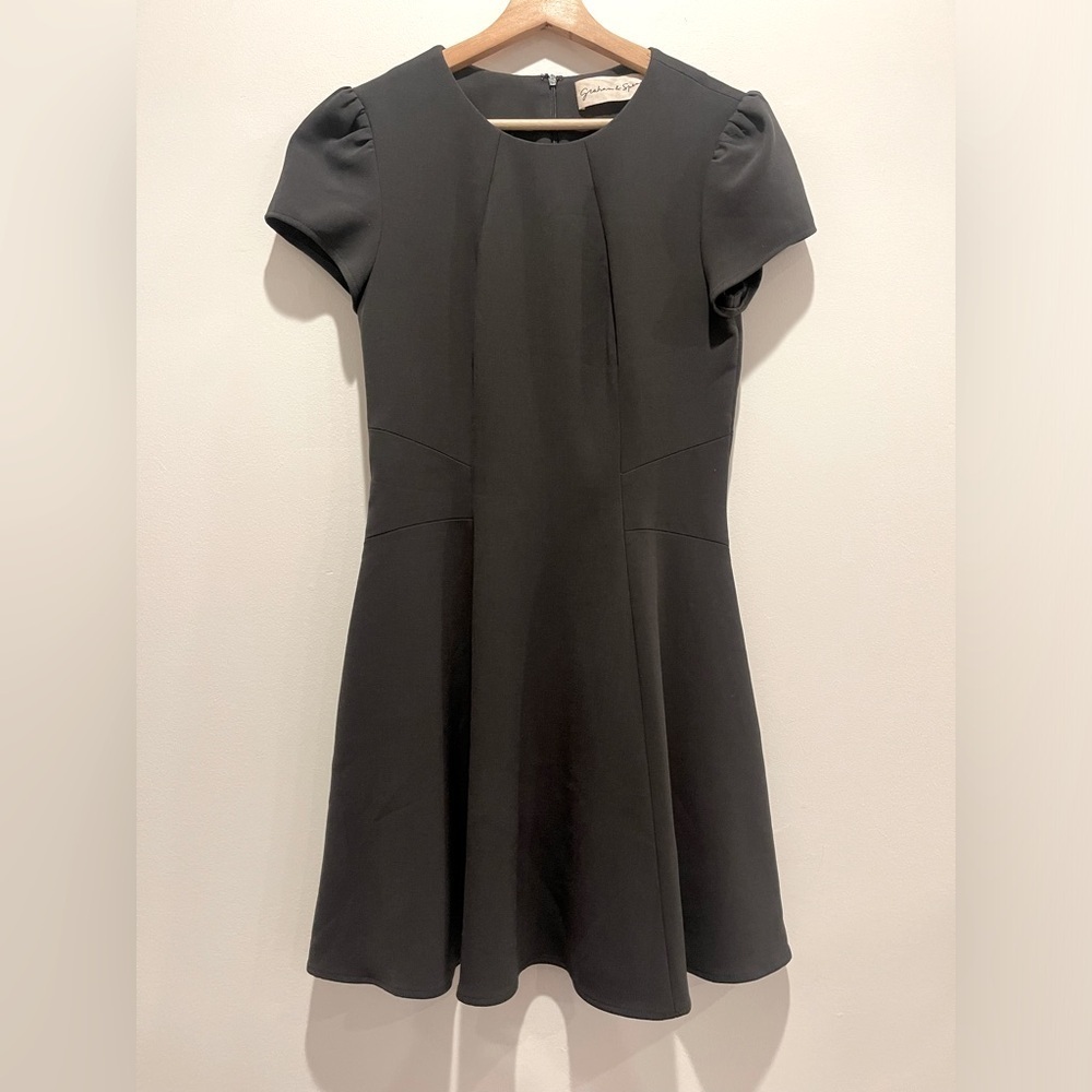 Velvet by Graham and Spencer Gray Black A-Line Flare Mini Dress size s